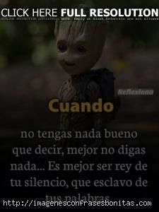 Imágenes de Baby Groot con Frases Tristes