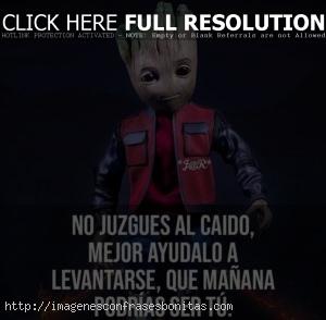 Imágenes de Baby Groot con Frases Tristes