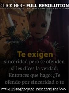Imágenes de Baby Groot con Frases Tristes