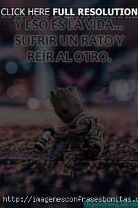 Imágenes de Baby Groot con Frases Tristes