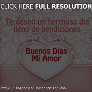 Frases de Buenos Días Mi Amor Para Desear Un Lindo Día