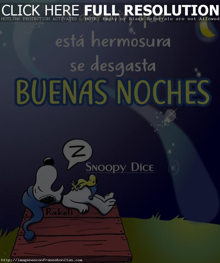 Buenas Noches Snoopy Dice Dulces Sueños