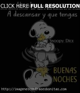 Buenas Noches Snoopy Dice Dulces Sueños