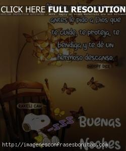 Buenas Noches Snoopy Dice Dulces Sueños