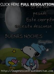 Buenas Noches Snoopy Dice Dulces Sueños