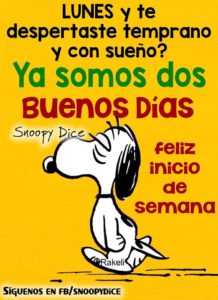 Buenos Días Snoopy Dice