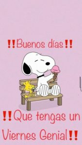 Buenos Días Snoopy Dice