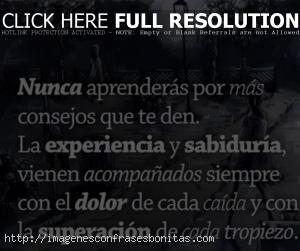 Frases de experiencia y aprendizaje